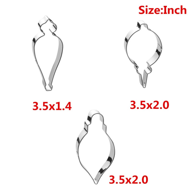 Maykito Christmas Ornament Cookie Cutter Set -6 Pieces In Assorted Designs - Stainless Steel - Image 2